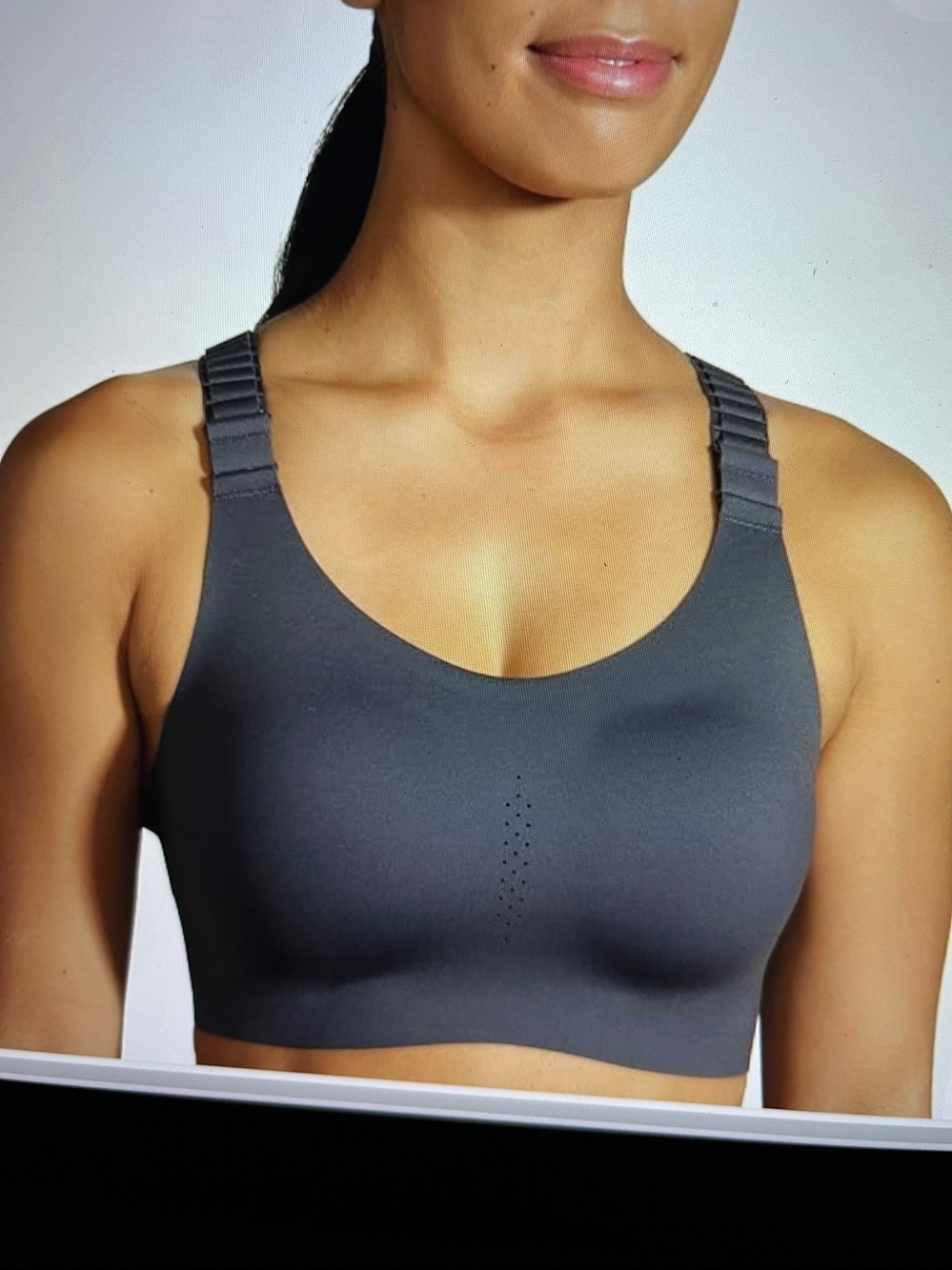 NWT Brooks Dare Racerback Run Bra 2.0 Sports Bra Asphalt 350085081 Size 40DD